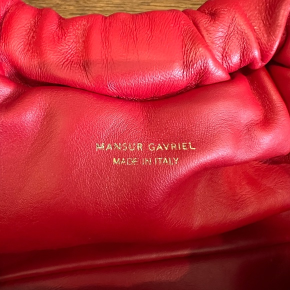 Mansur Gavriel Mini Cloud Clutch with Chain in Flame - Picture 8 of 13